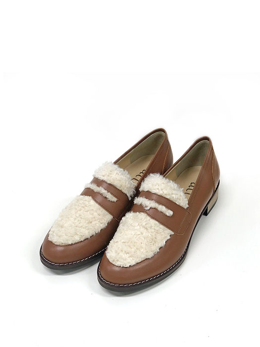 Wool Penny Loafer  (Brown)
