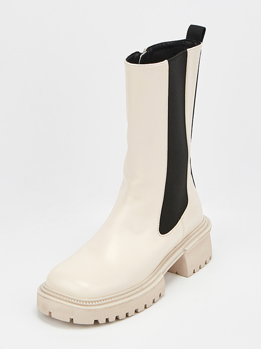 [한선화 착용]Chelsea Banding Boots (Ivory)