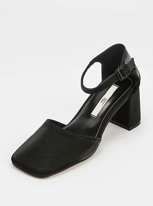 Square Ankle Heel (Black)