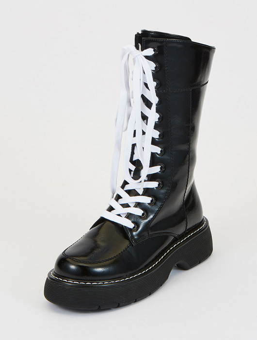 [노제,설희,은하착용]Vintage Lace-up Boots (Black)