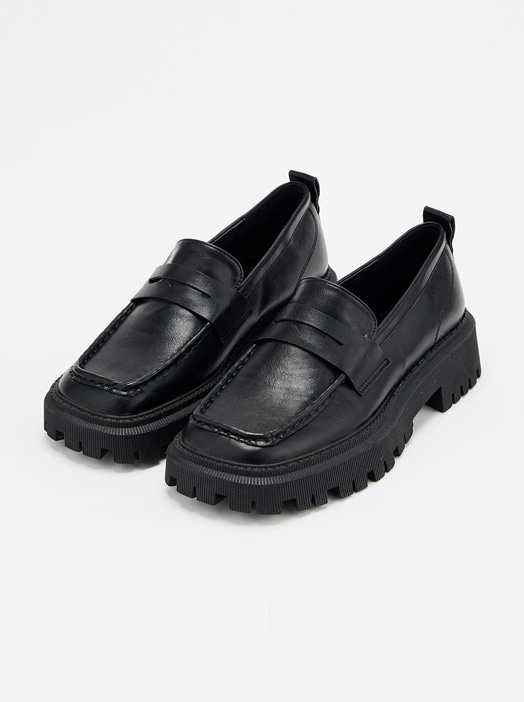 [한선화 착용]Lug-sole Loafer (Black)