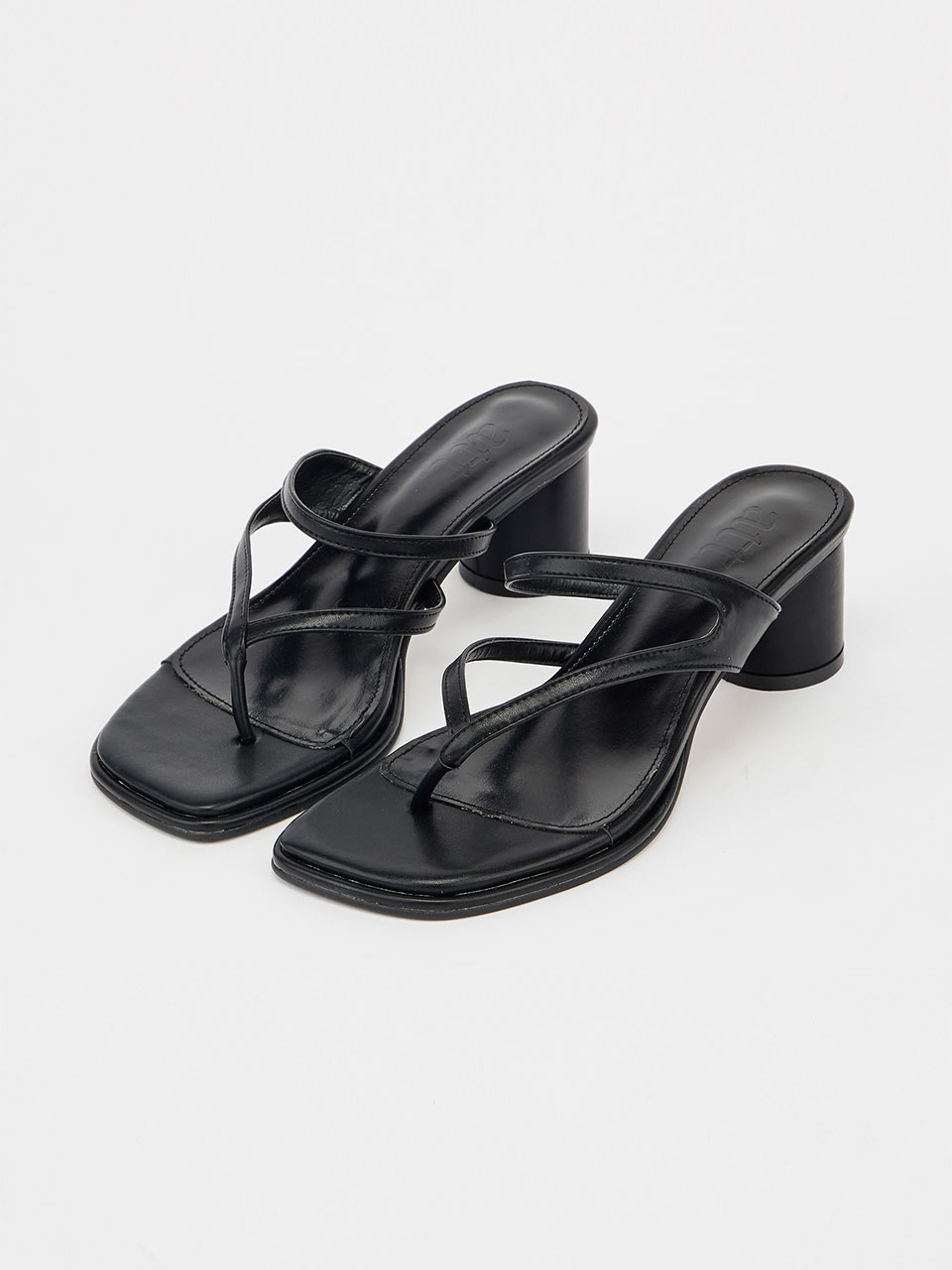Strappy Sandal Heel (Black)