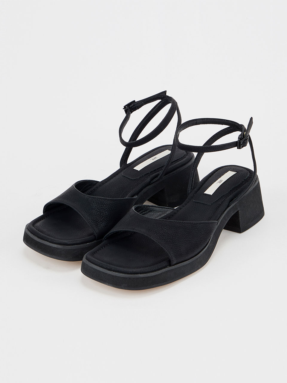 Basic platform sandals (Black)