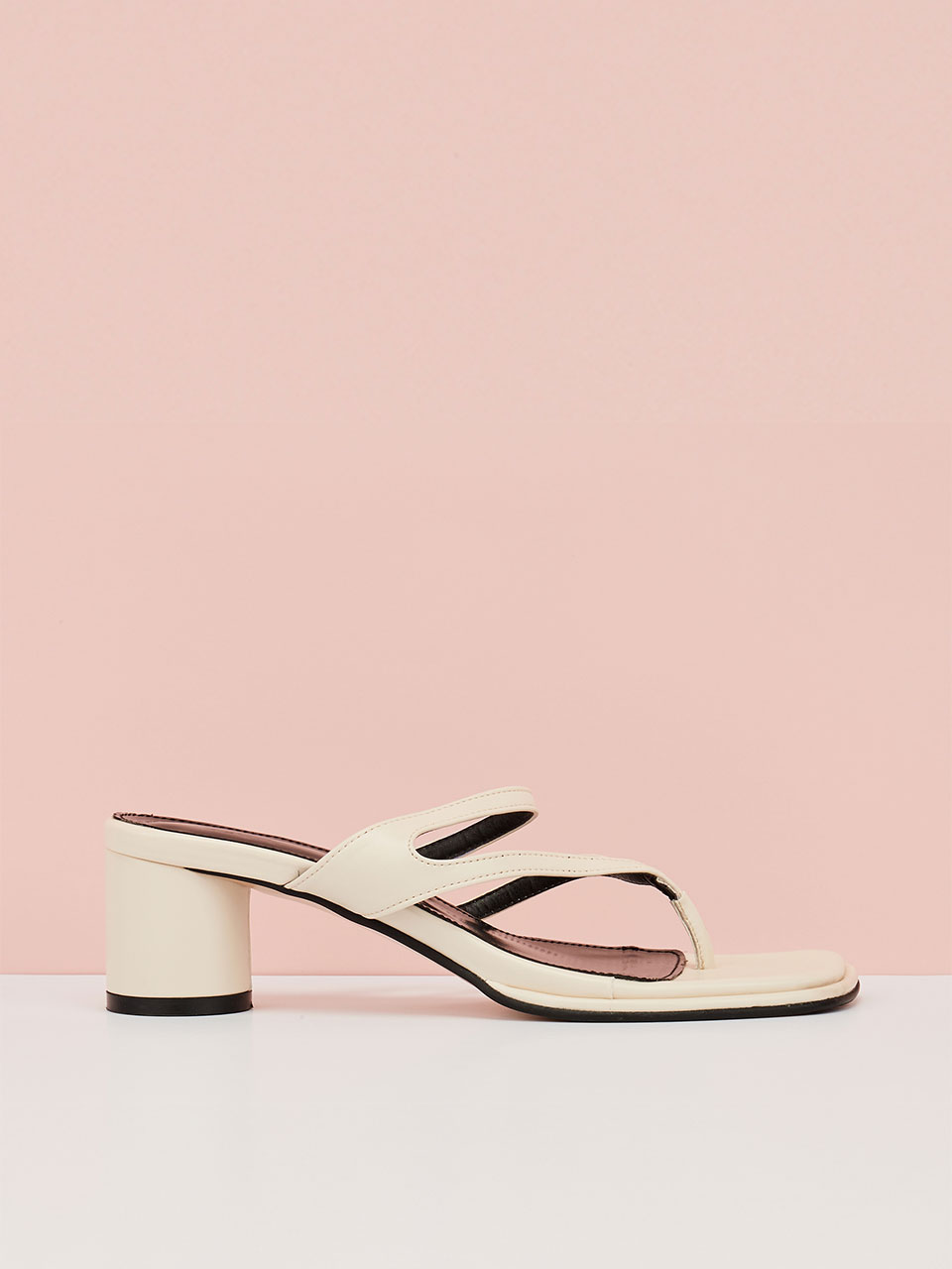 Strappy Sandal Heel (White)