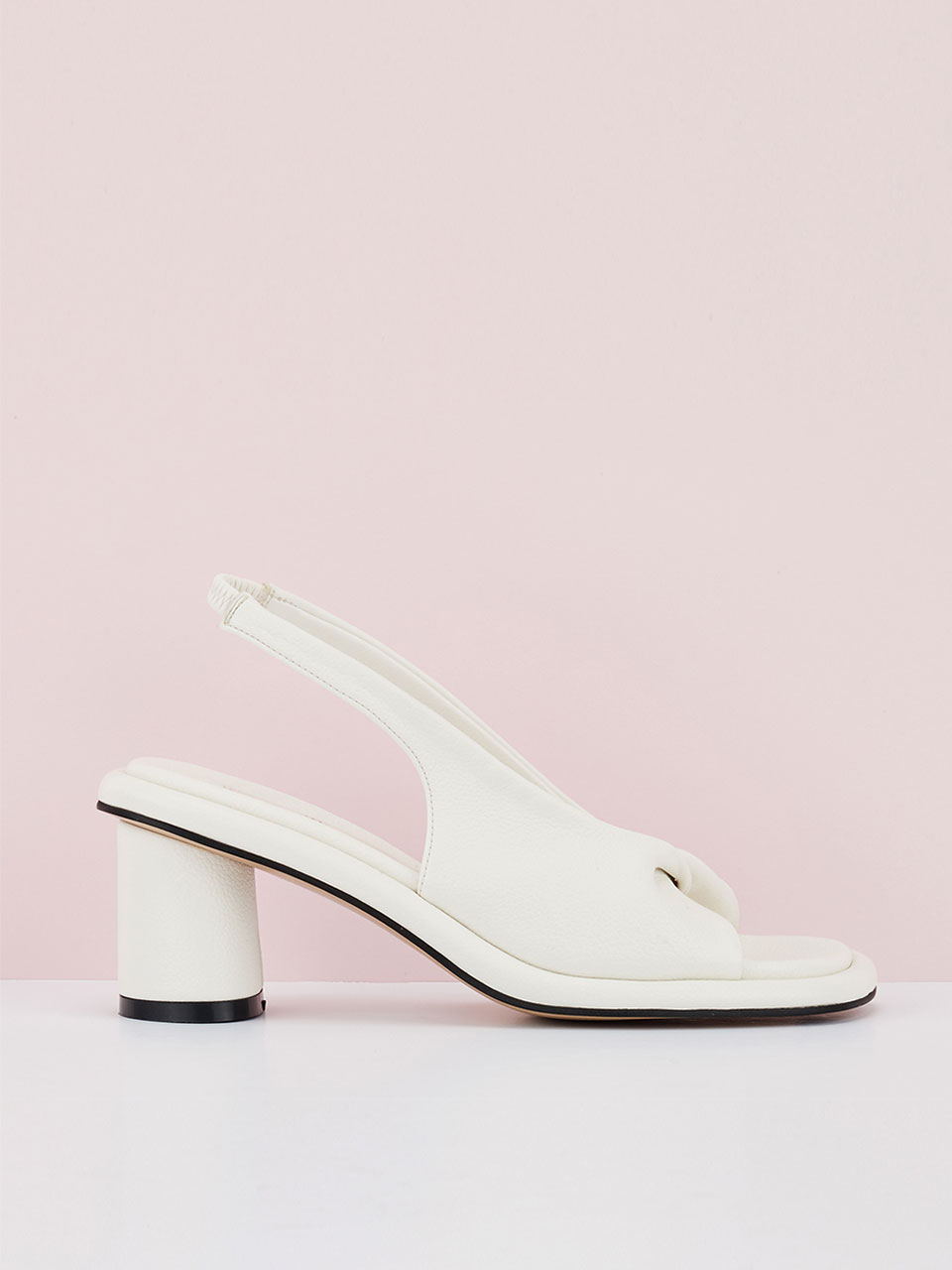 Twist Sandal Heel (White)