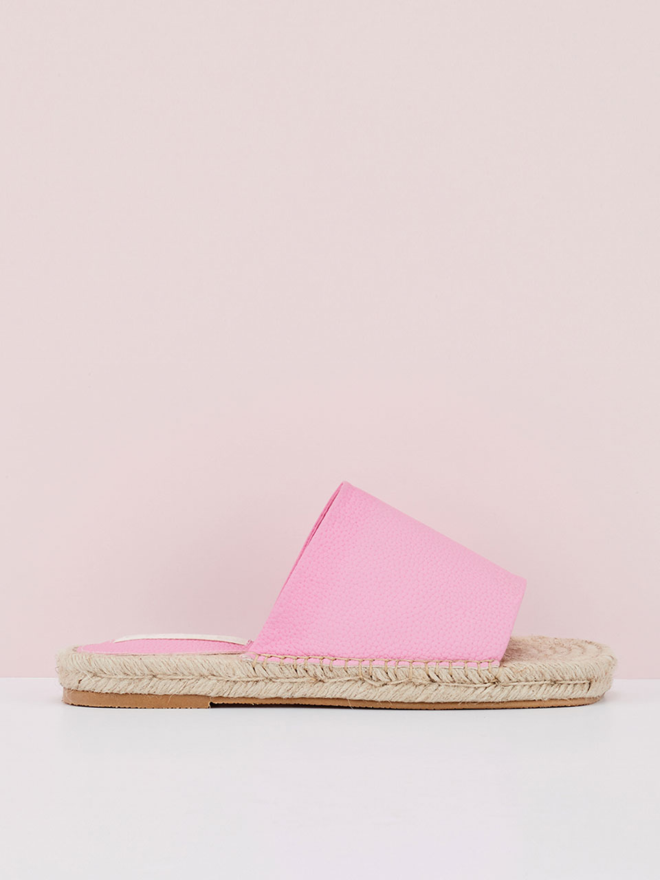 Espadrille Slides (Pink)