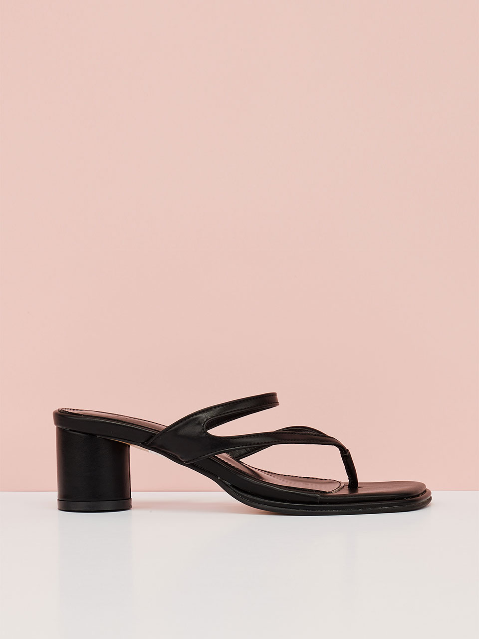 Strappy Sandal Heel (Black)