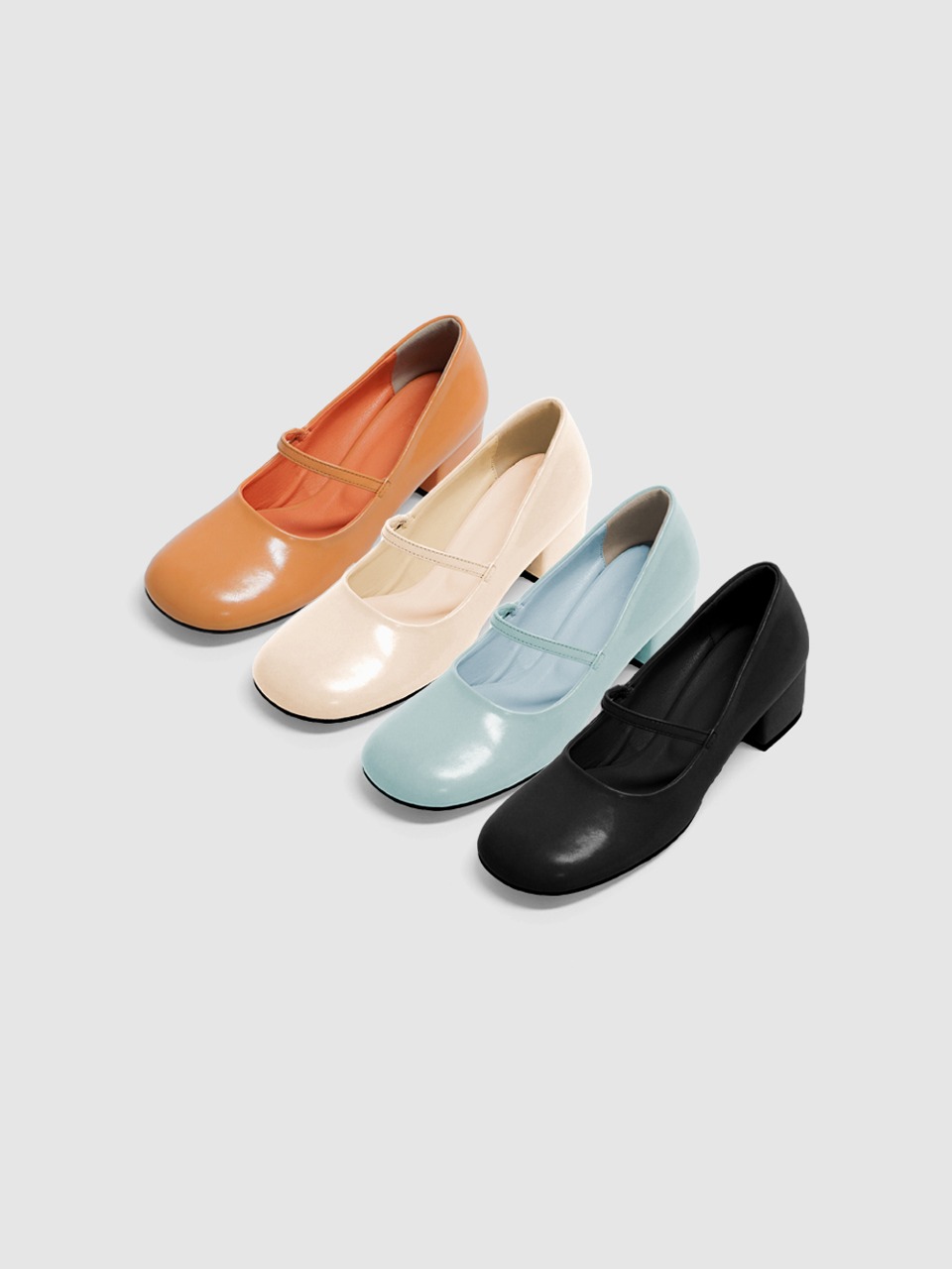 [Clearance] Round maryjane heel (4colors)