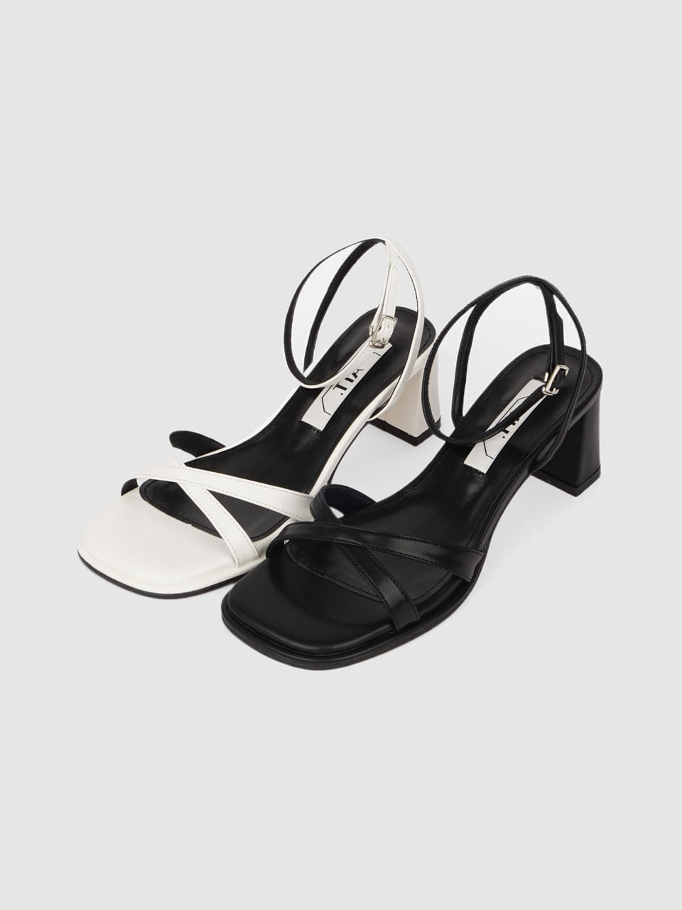 Cross sandal heel (2color)