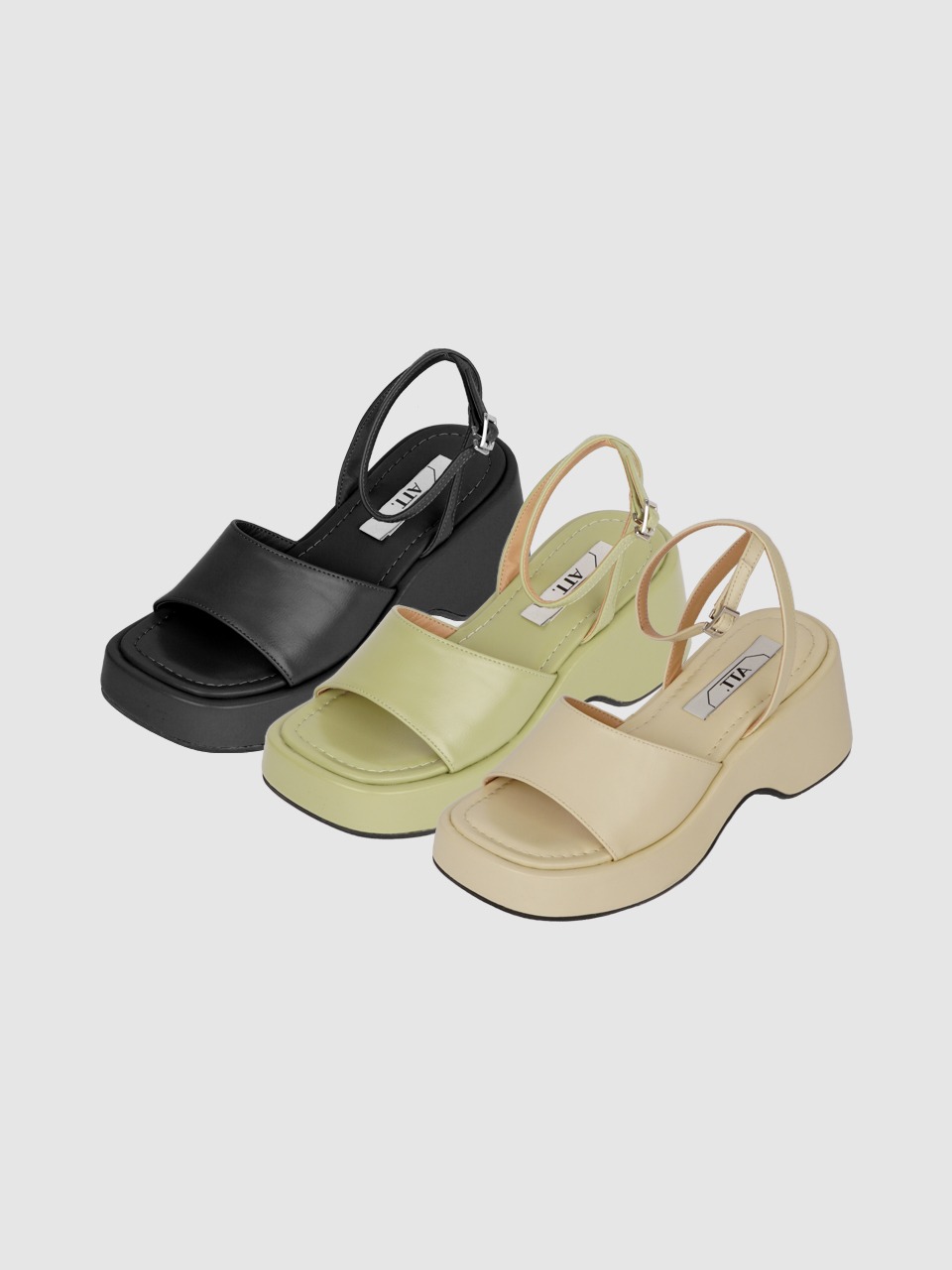 Color Platform Sandals (3color)