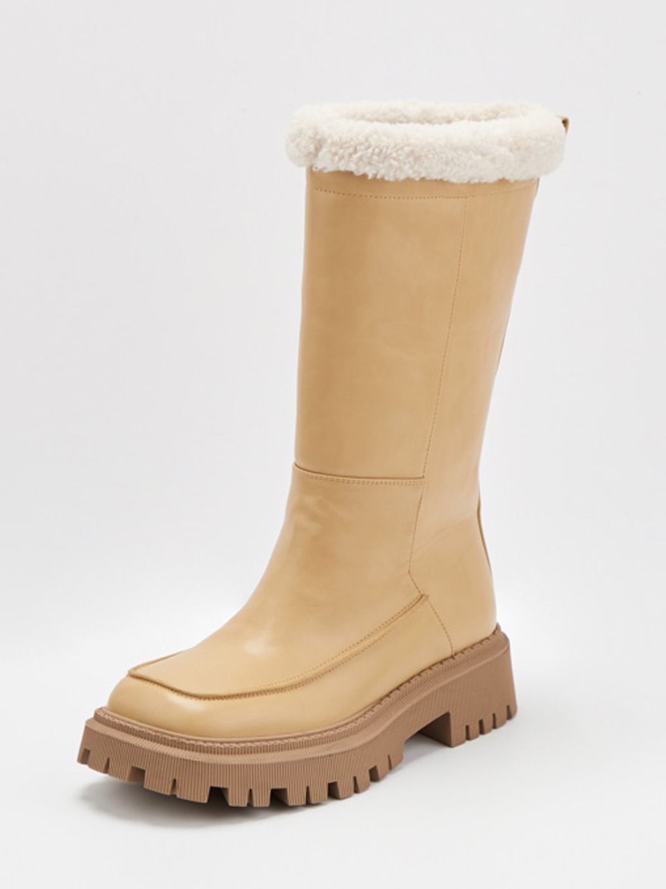 [Clearance] Fleece Boots (Beige)