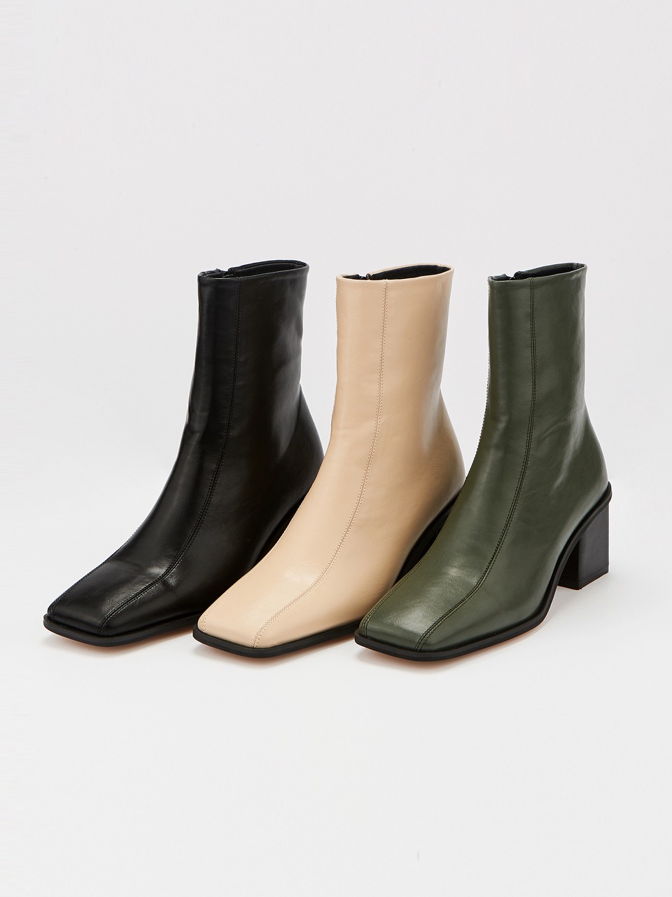 [Clearacne] Line Heel Boots (3colors)