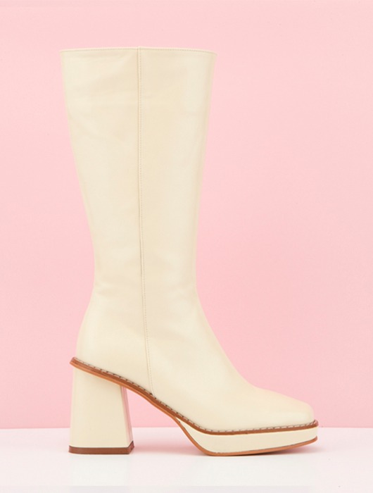 Chungky Long Boots (Ivory)