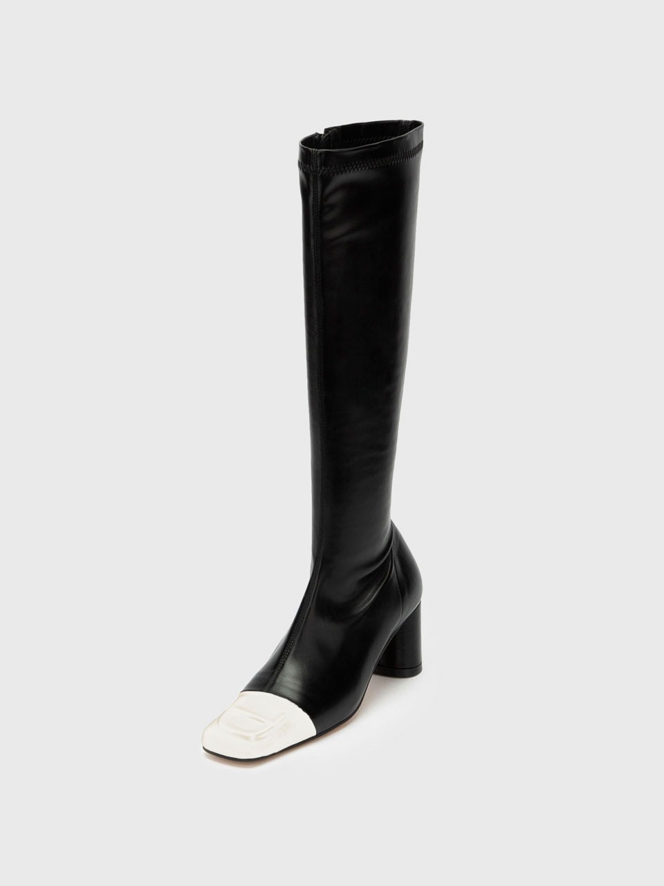[바로배송] Cap toe slim boots (Black_a logo ver.)